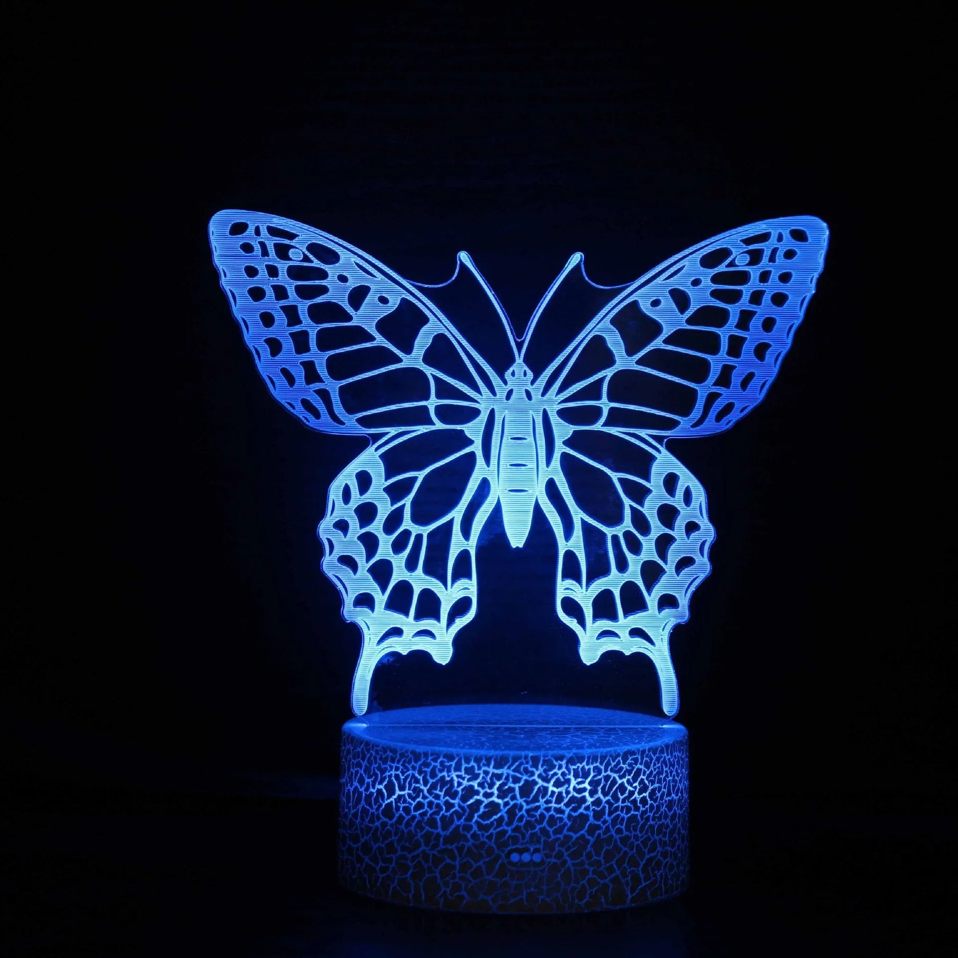 Colourful acrylic 3D USB table lamp with touch control and ABS base