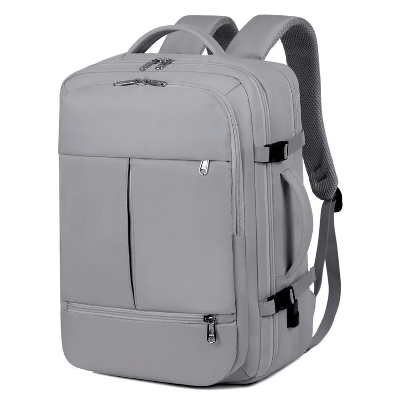 Large waterproof Oxford cloth backpack for 15.6 inch laptops, shown in multiple colours.