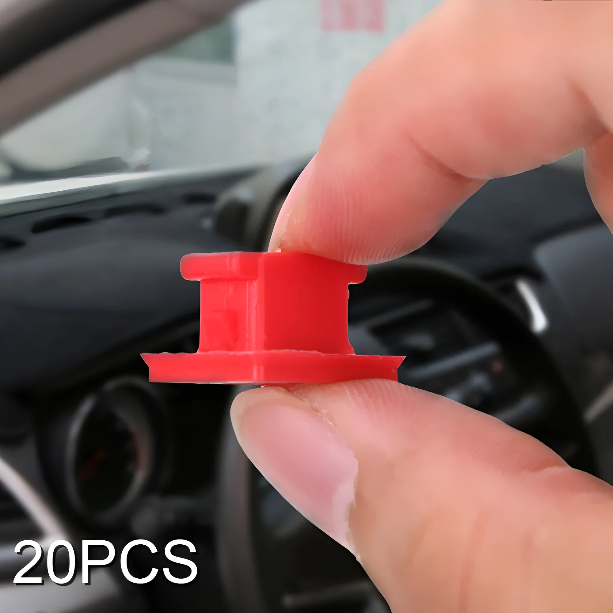 Pack of 10 black plastic snap buckle clips for BMW walnut interior door trim panel repair.