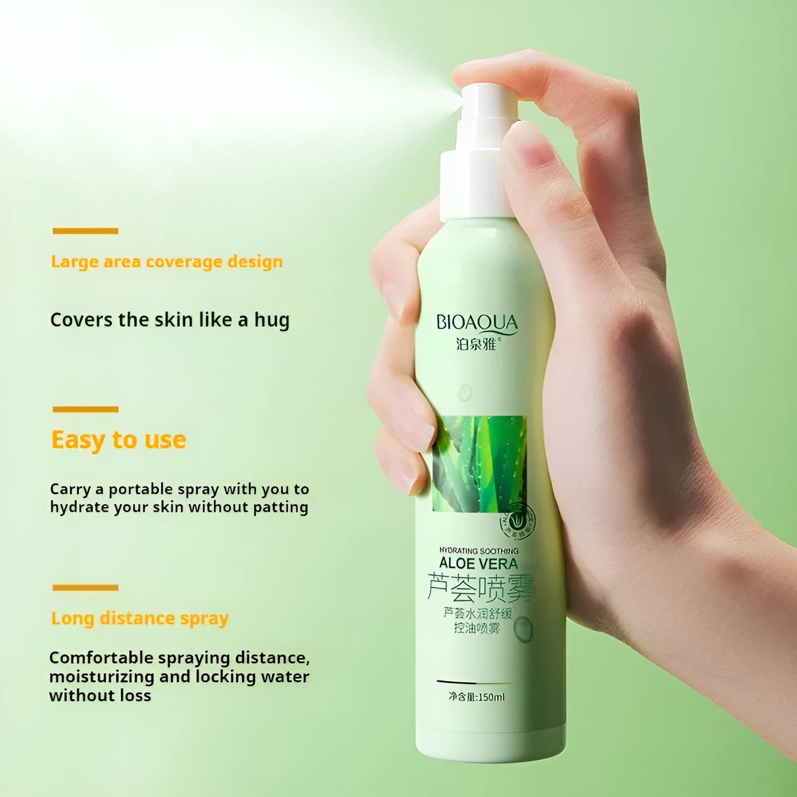 150ml bottle of refreshing fine mist moisturising toner spray for face.