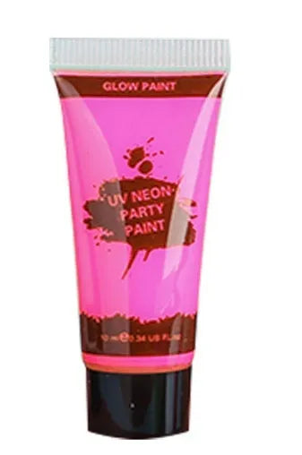 Hose 25ml neon face paint tubes in red, yellow, green, purple, orange, and pink colours