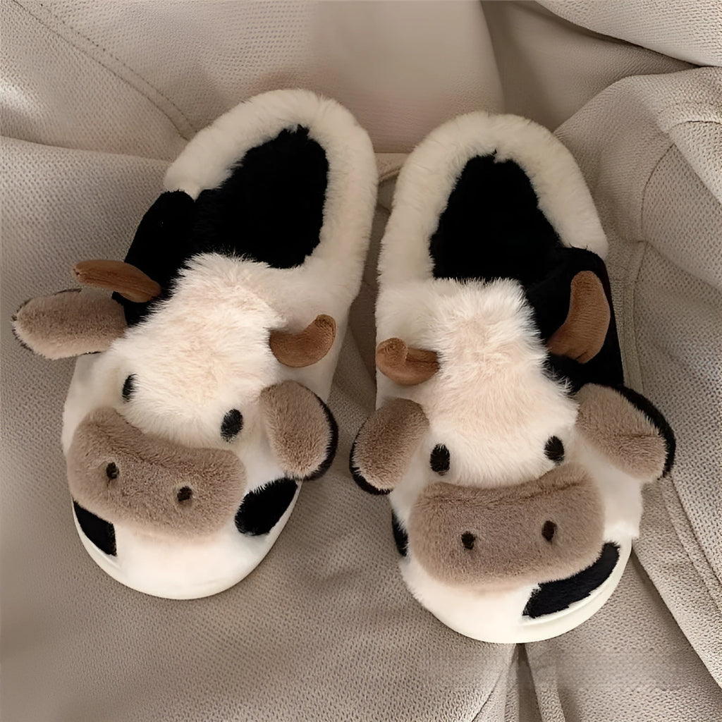 Women's cotton platform slippers with non-slip PVC sole in sweet style for indoor home use
