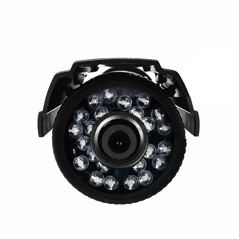 Black AHD HD waterproof security camera with fixed lens for 720P surveillance