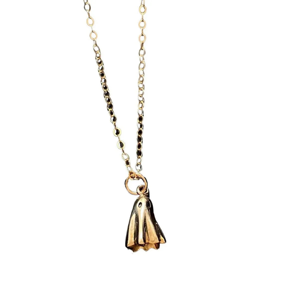 Ghost pendant necklace with titanium steel pendant and twisted stainless steel chain