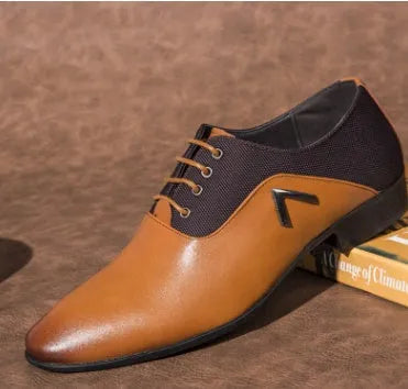 Men's Oxford shoes in artificial PU leather with rubber sole, shown in available colours