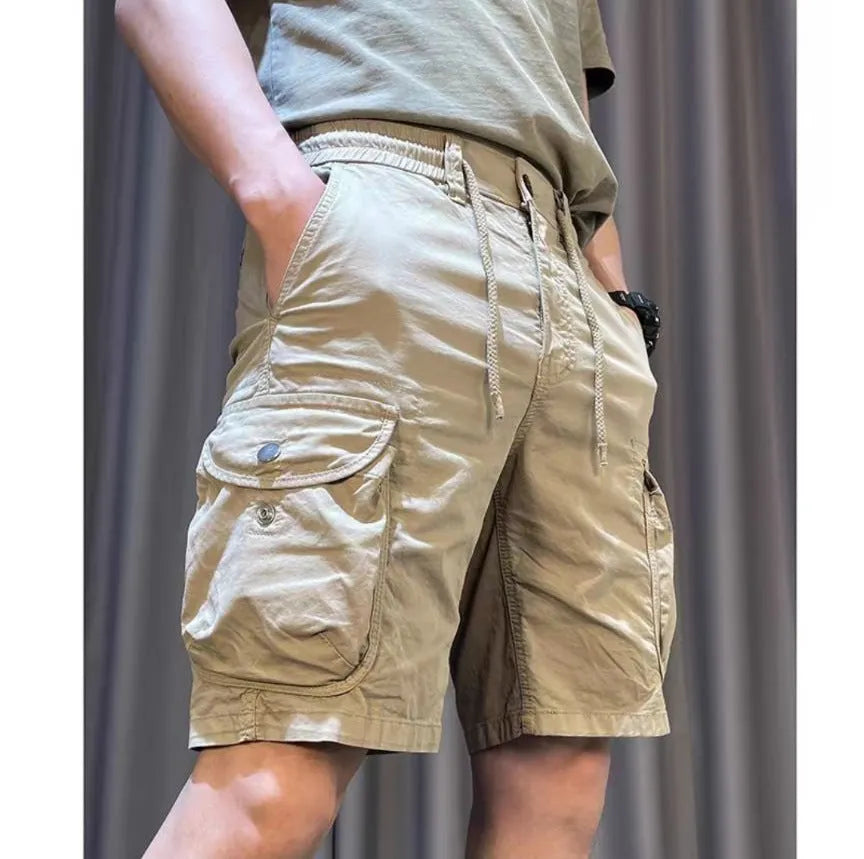 Korean-style loose straight overalls pants with multiple pockets in four colour options