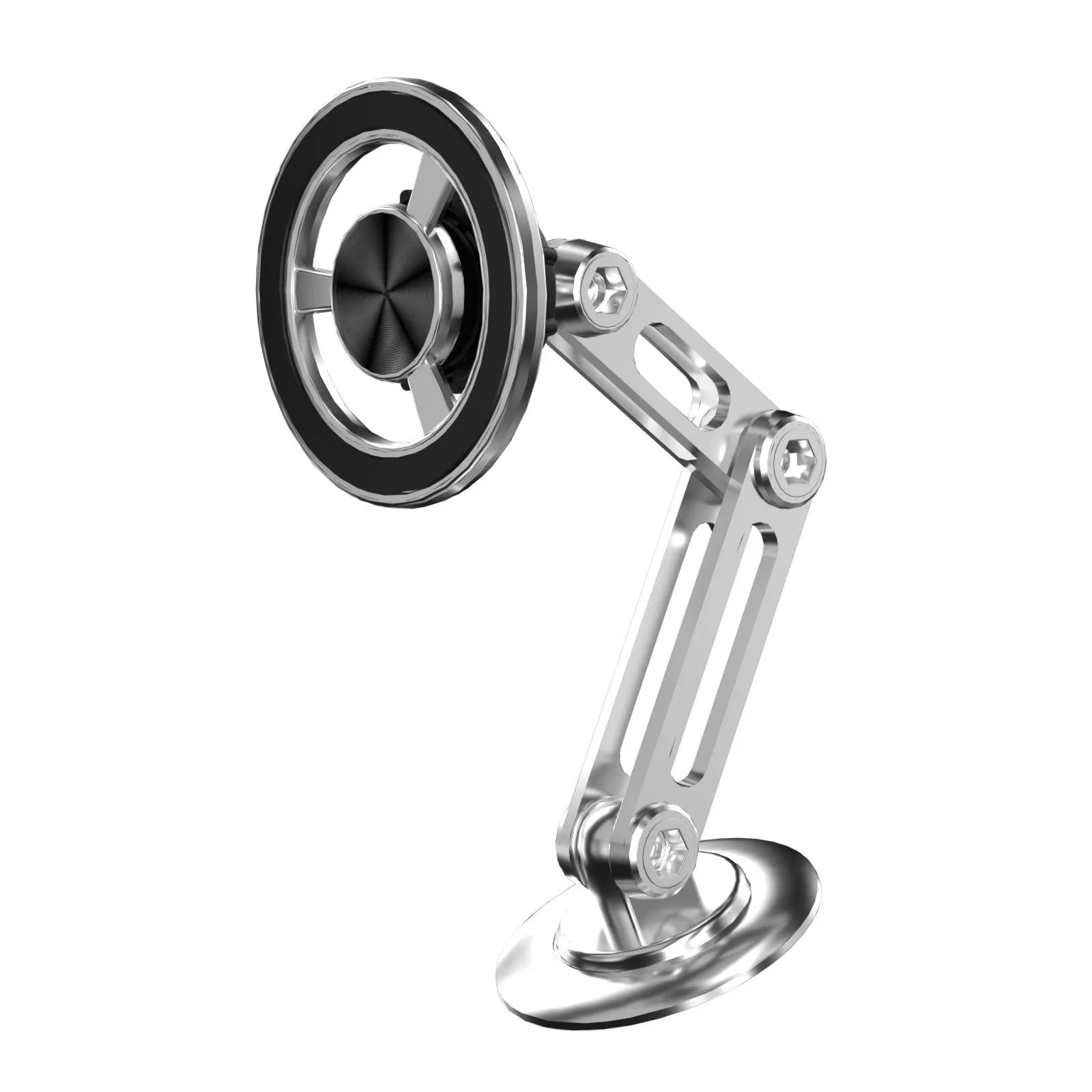 All-metal car magnetic phone holder with magnetic rings and adhesive pads in multiple colour options