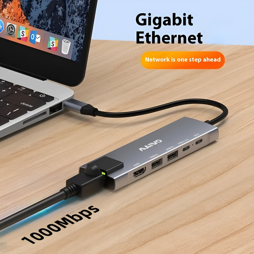 Steam Deck six-in-one docking station with aluminium alloy shell and Type-C cable