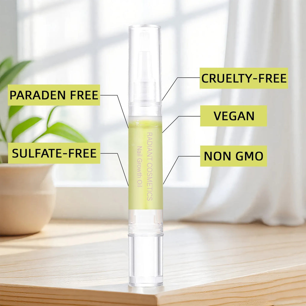 3ml bottle of nail growth treatment oil with wash-free formula for nail care