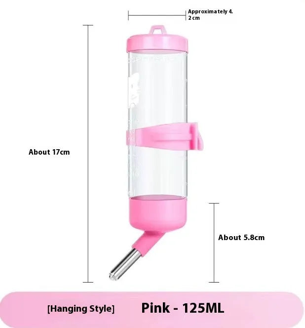 Plastic ball kettle leak-proof water feeder for small pets in assorted colours and sizes.