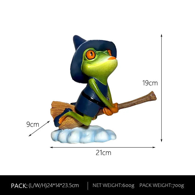 European style Magic Yoga Frog ornament in RDW123 colour for micro landscape decor.