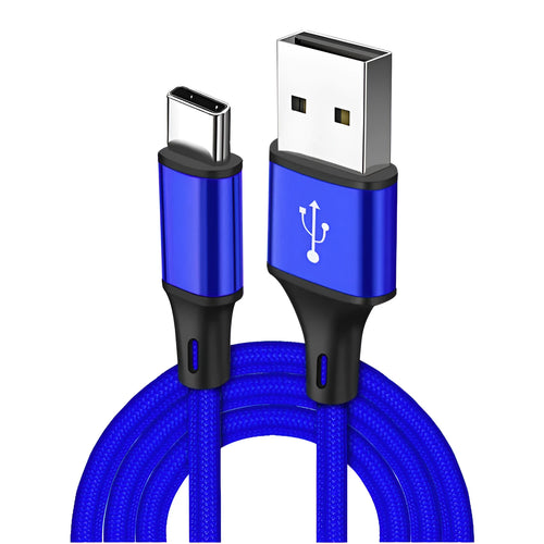 2m mobile phone data cable with USB connector available in black blue gold red and silver for Apple Android Type C