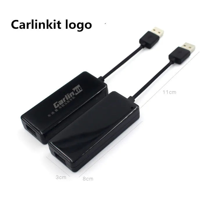 Android car navigation CarPlay module with USB connection adapter in black and white colour options