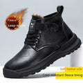 Black Martin high-top platform boots with velvet artificial PU upper and rubber sole