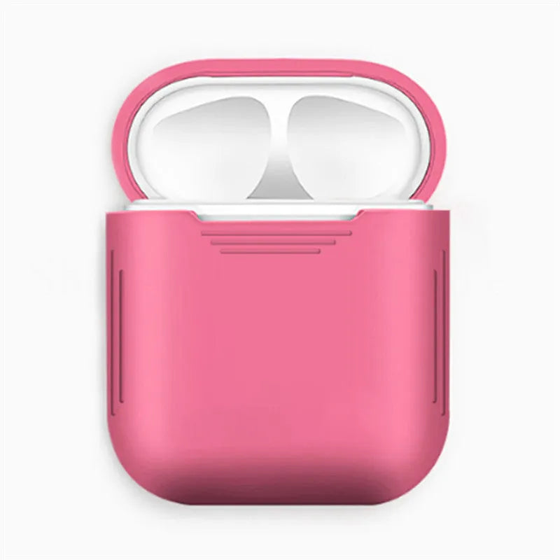 AirPods silicone protective case with anti-loss rope and shockproof earmuffs in various colours