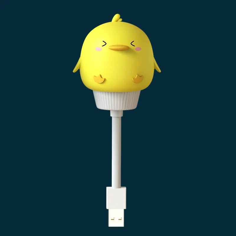 USB portable LED night light with cartoon animal design and remote control