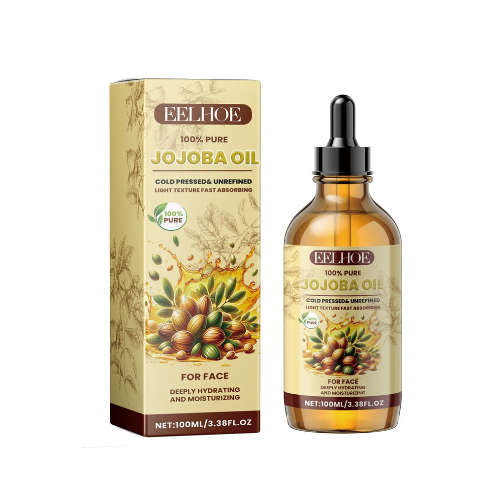 EELHOE Jojoba Face Oil in a 100ml bottle for moisturising brightening and firming skincare