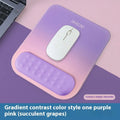 Ergonomic cloth silicone mouse pad with raised wrist support in Silver Gray colour
