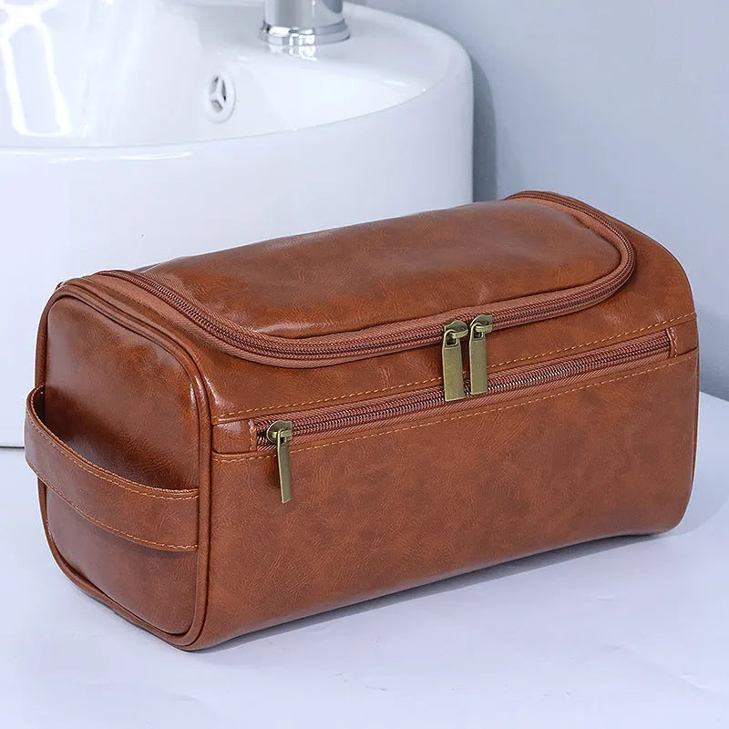 Large capacity waterproof cosmetic storage bag in European retro style