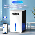 Milky white household dehumidifier for bedroom use with silent operation and 2.6-4.0 litre capacity