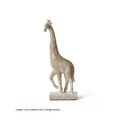 Wood colour European style giraffe resin ornament for home decor, 30.5cm tall.