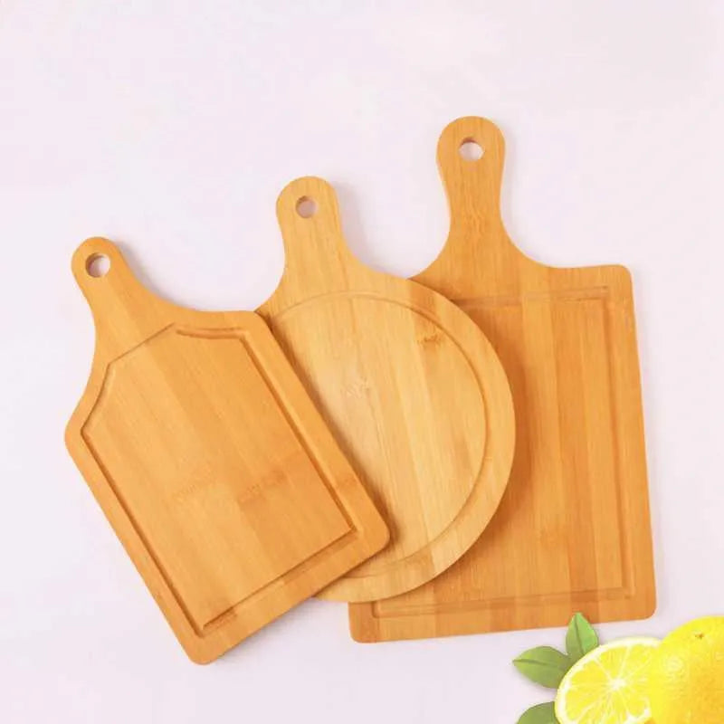 Bamboo fibre chopping board pizza board fruit board 33x18cm on kitchen counter