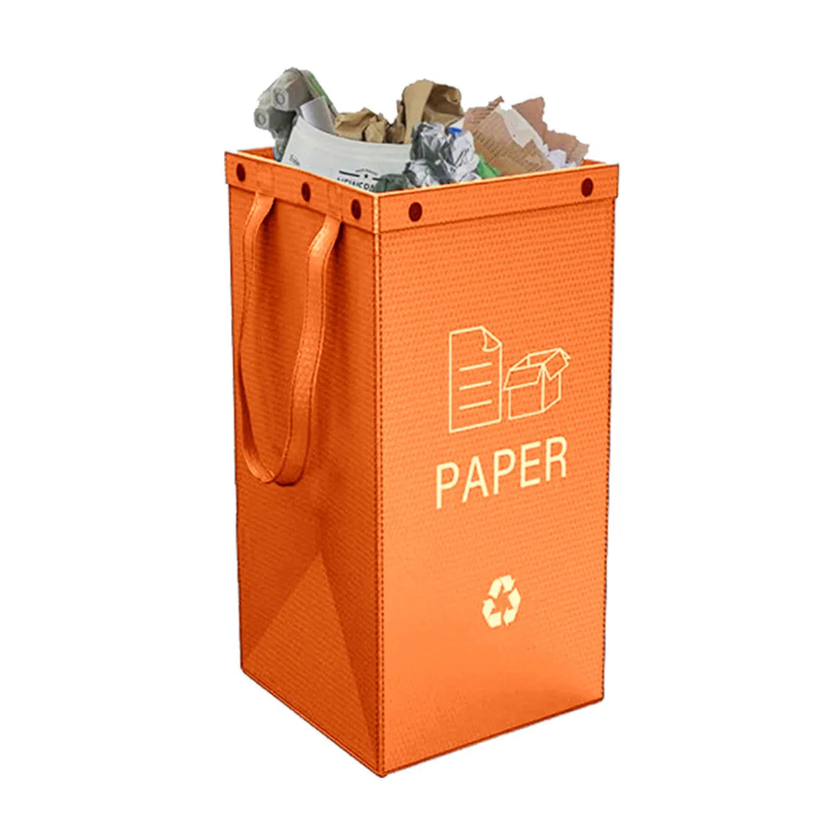 Blue foldable 40L handbag garbage bin for household waste classification and storage.