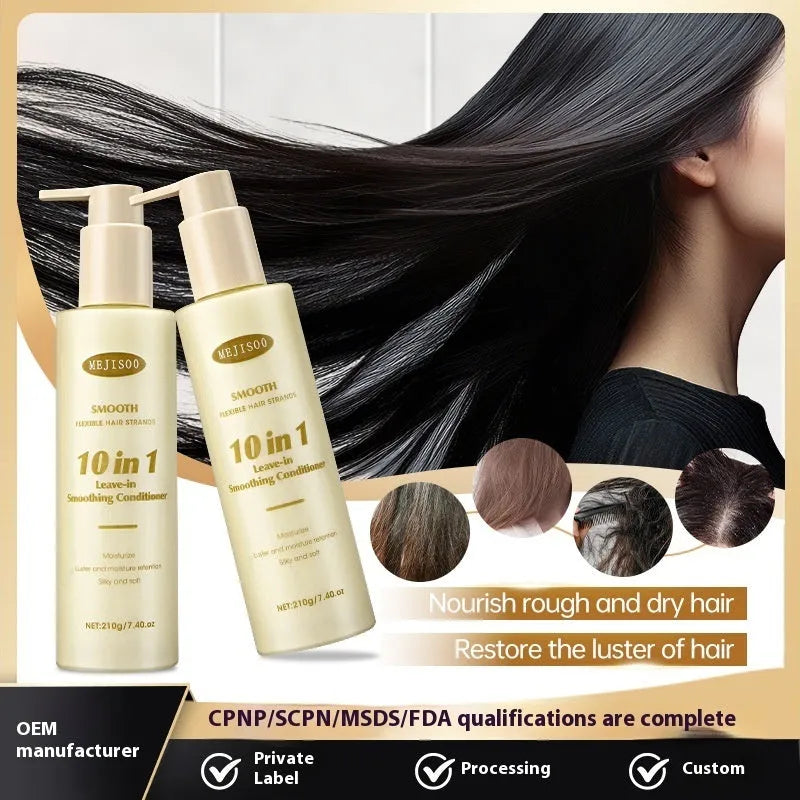 Wash-free Soft 10-in-1 Hair Conditioner 210g bottle for ladies' frizzy hair