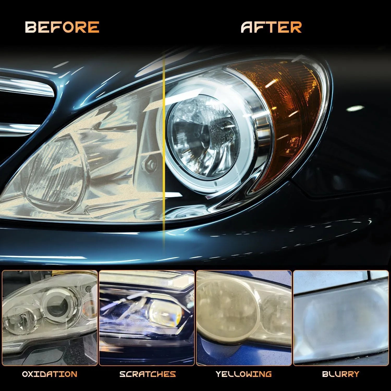 JB-XPCS LHB-8 Headlight Restore Coating car light repair fluid in 10ml and 30ml bottle options