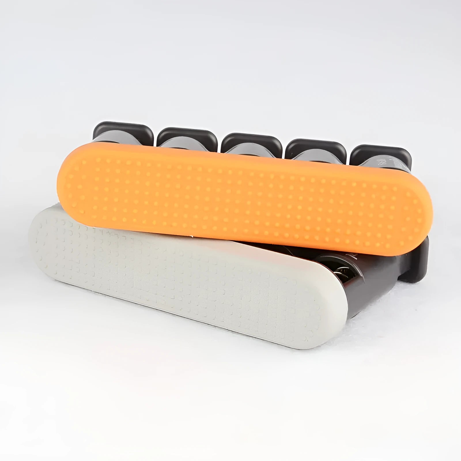 Grey and orange non-slip silicone finger trainer for music and climbing practice