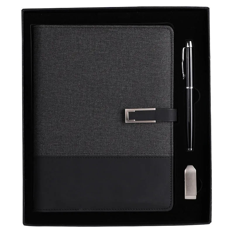 A5 soft leather business notebook in choice of colours with gift box packaging.