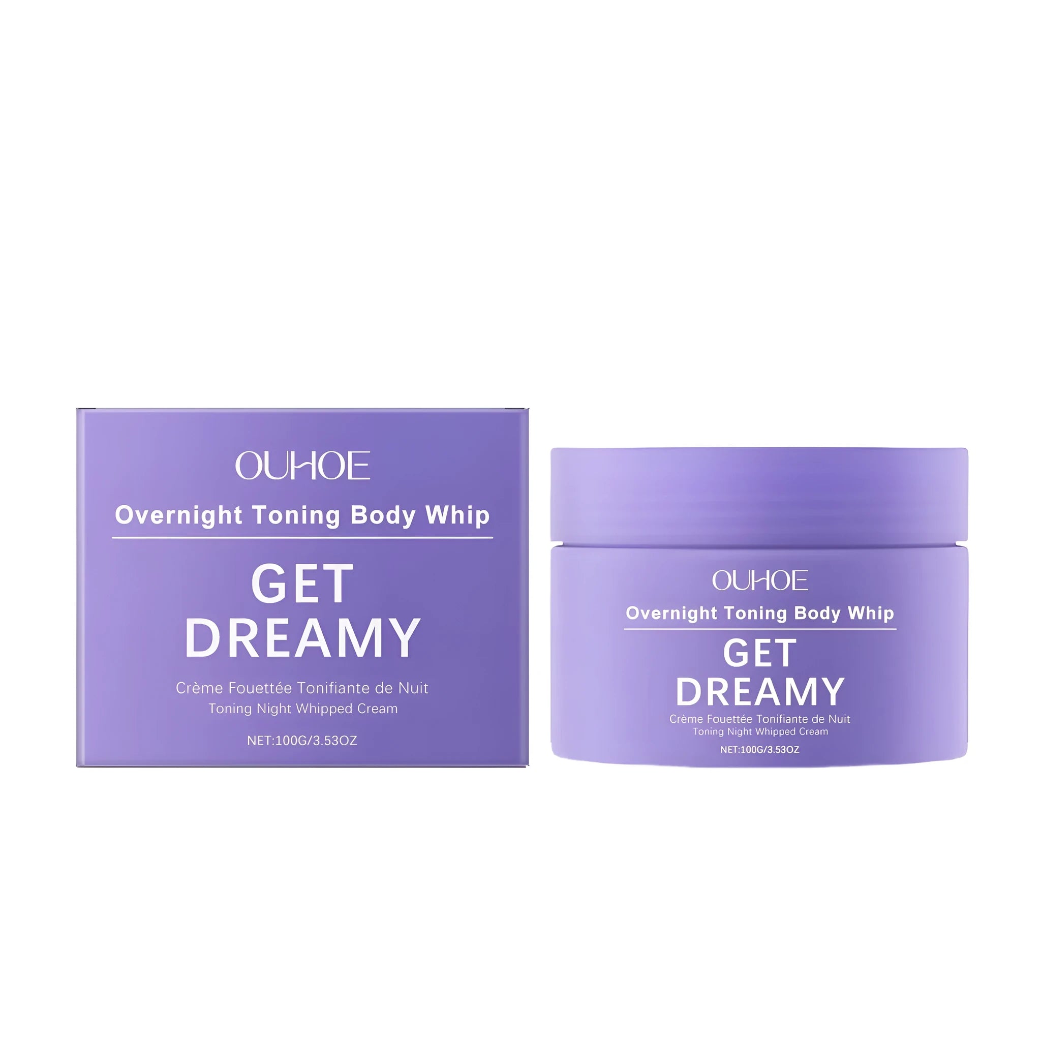 White 100g jar of body firming cream with lifting and shaping claims on the label.