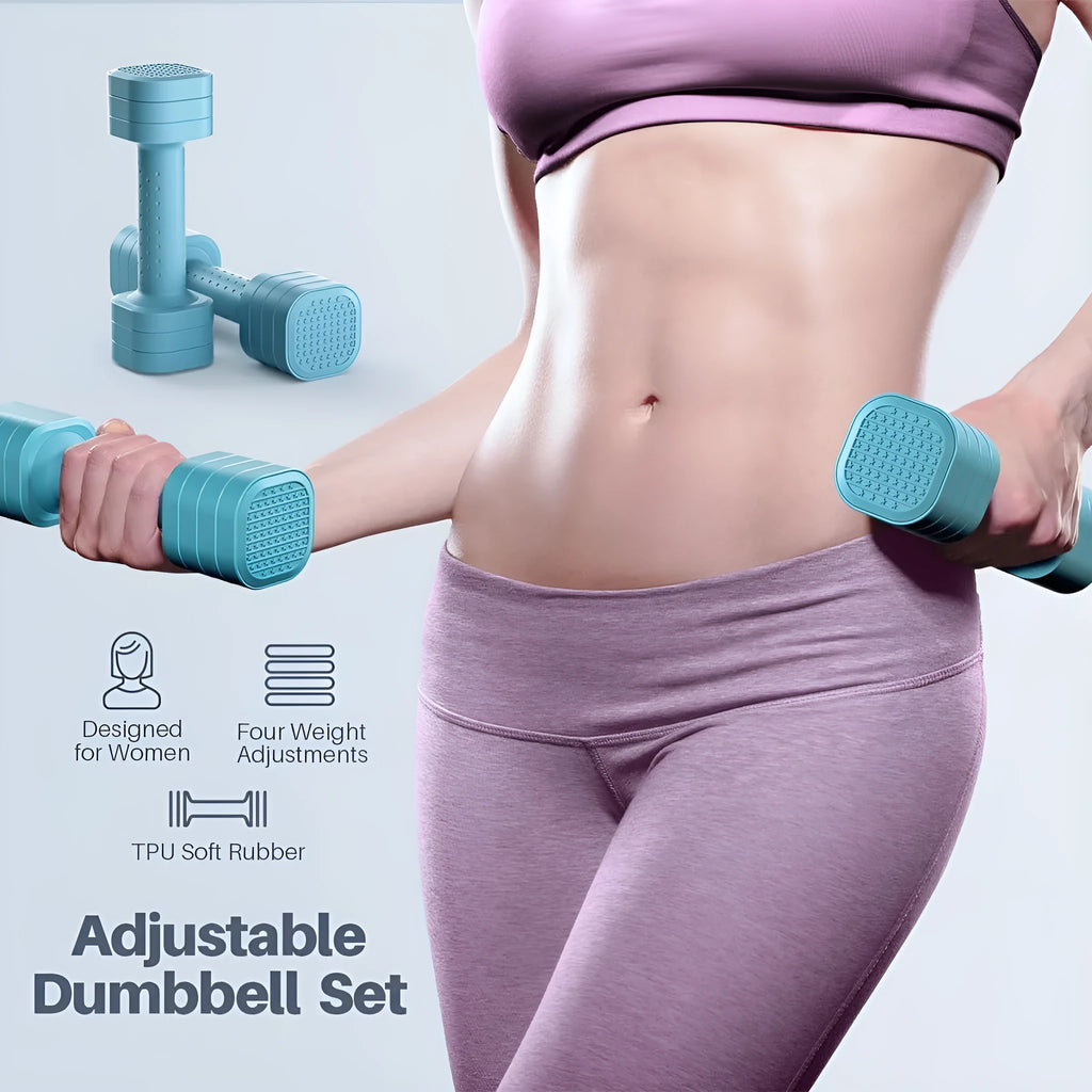Detachable pink dumbbell set for women's fitness with 5lb weight specification