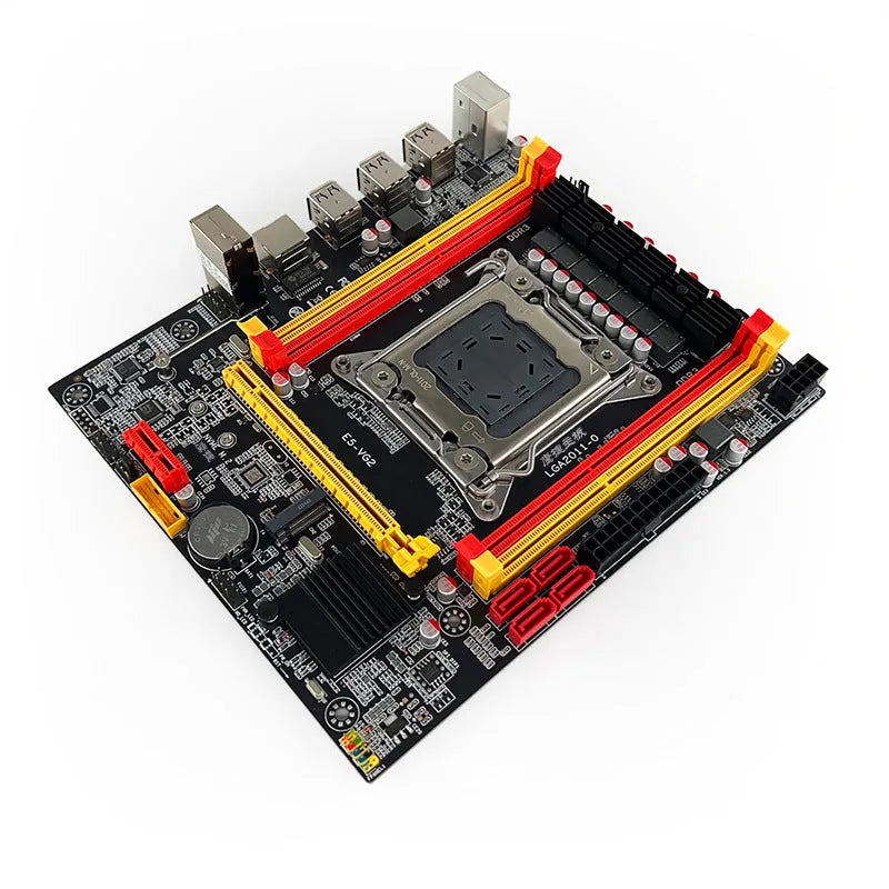 X79-VG2 desktop motherboard showing LGA 2011 CPU socket, DDR3 memory slots, and expansion slots