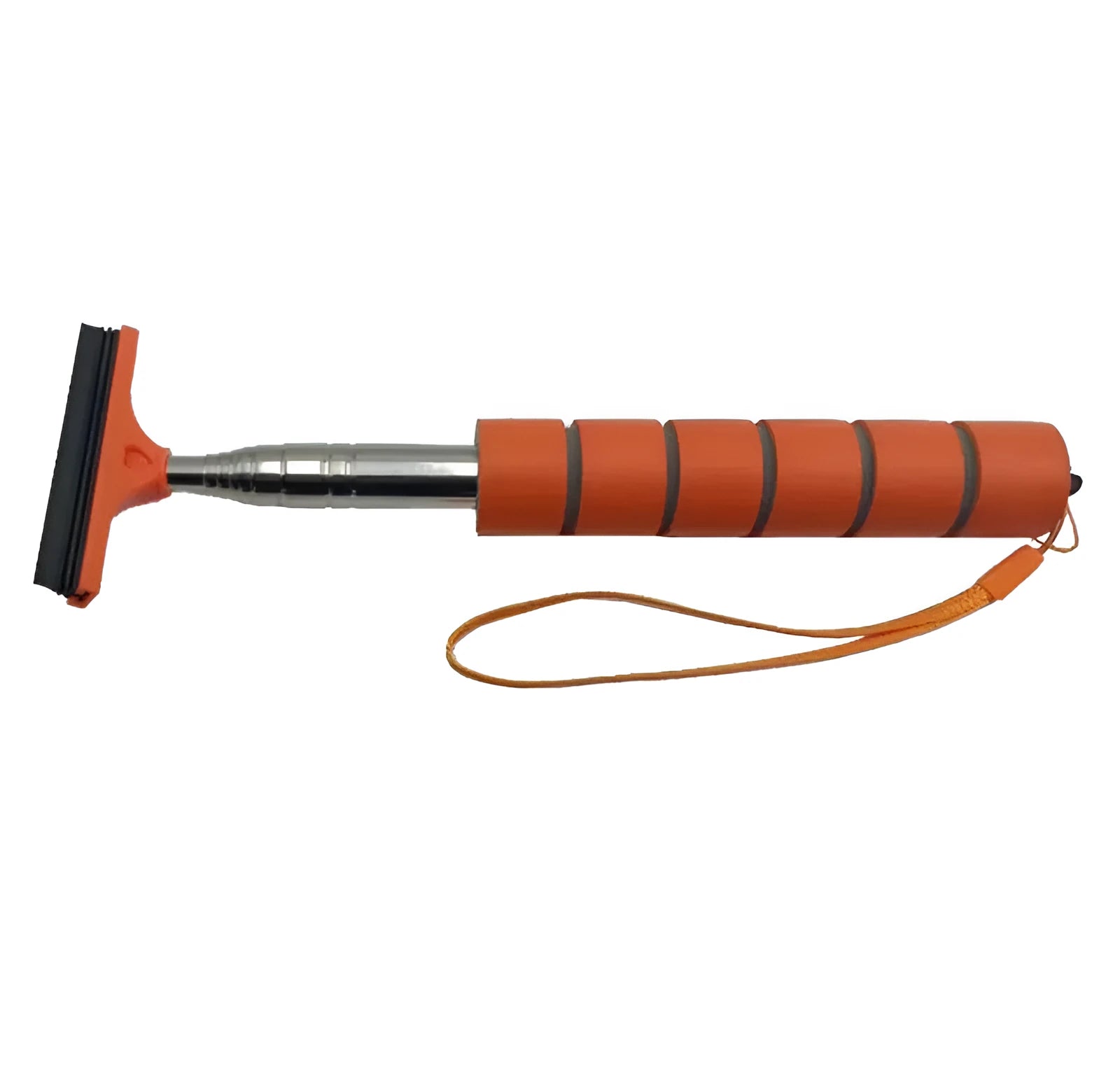 Retractable stainless steel car rearview mirror wiper in black, blue, green, orange, or pink colour options.