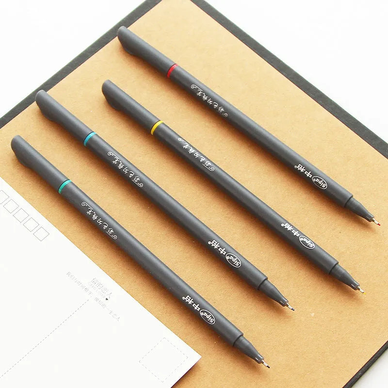 Ten hook line drawing pens with 0.38mm tips for architectural and technical drafting