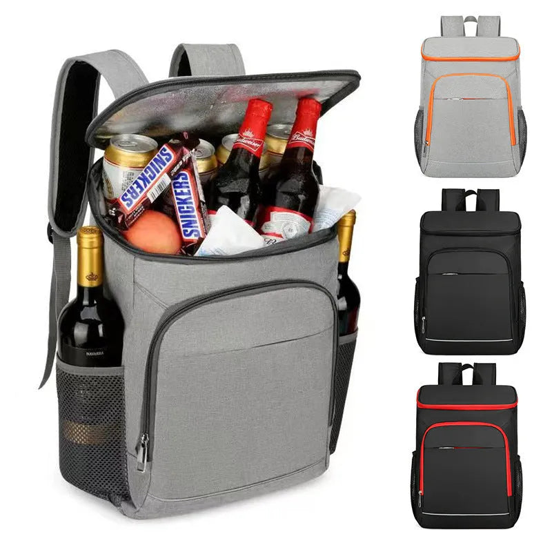 Large outdoor thermal picnic backpack in oxford cloth with curved shoulder straps
