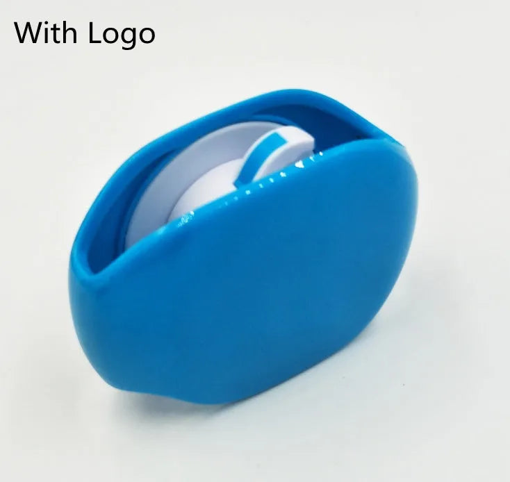 Automatic earphone cable winder retractor in a compact plastic case.