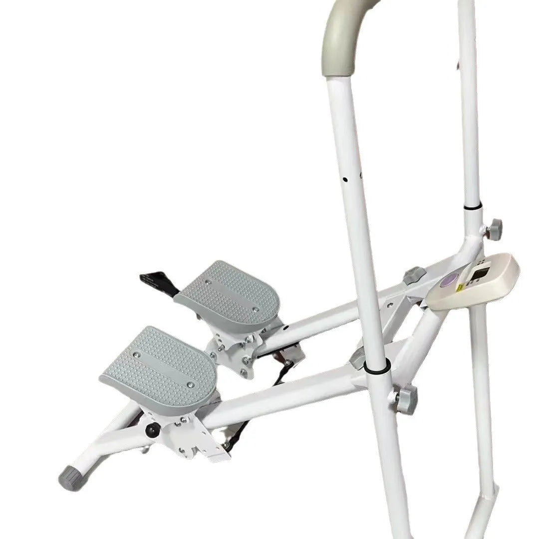 White foldable home treadmill and climbing frame combination fitness equipment