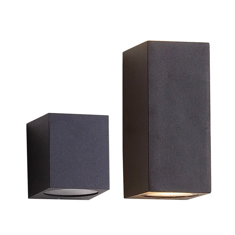 Villa outdoor balcony aisle LED waterproof wall lamp in square style with warm white light