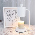 European-style white aromatherapy wax melt lamp with dimmer switch on a long cable