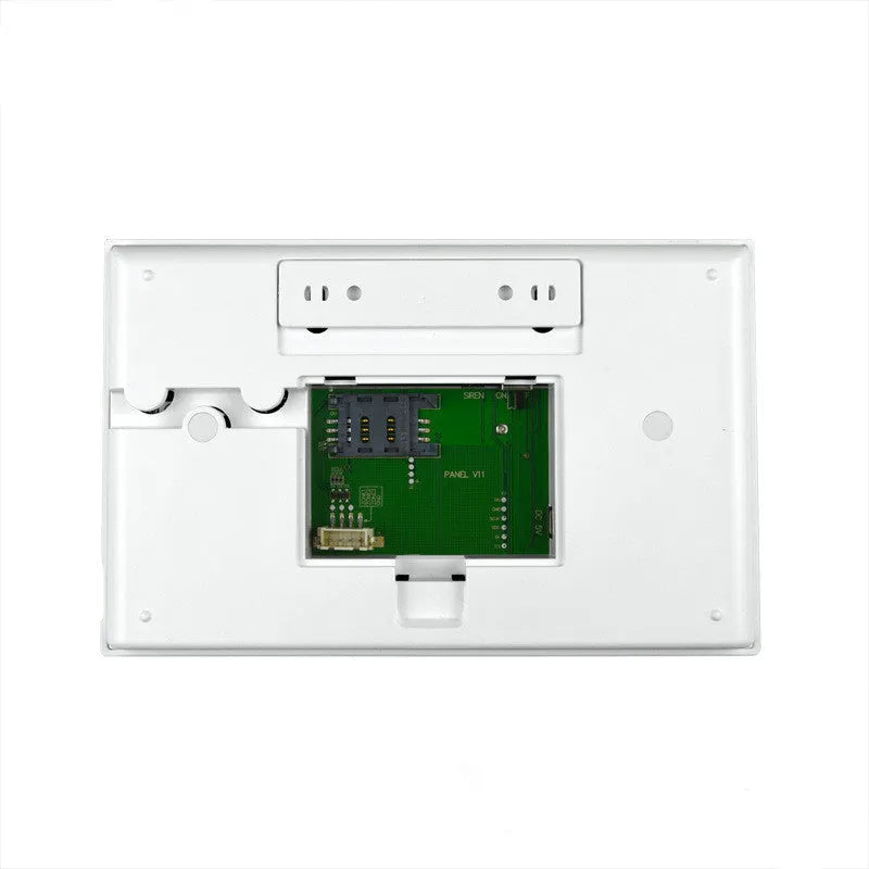 Intelligent WiFi GSM touch button burglar alarm host unit for home security system.