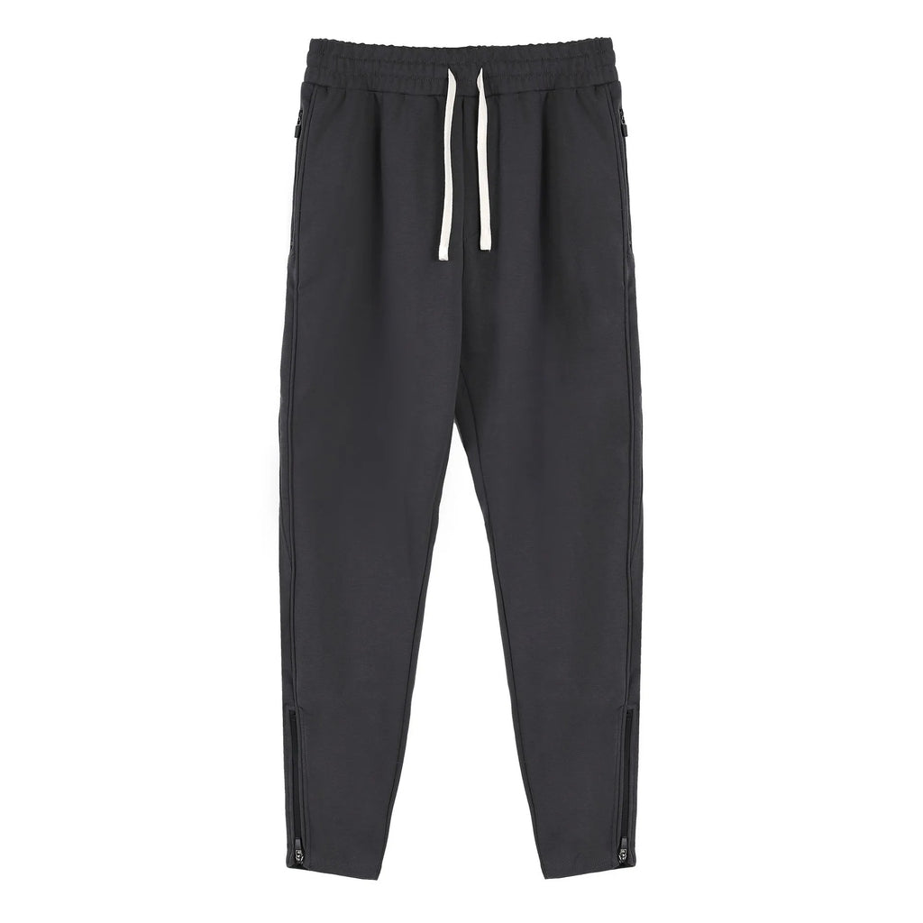 Men's cotton outdoor workout pants in sapphire blue, spring autumn running trousers