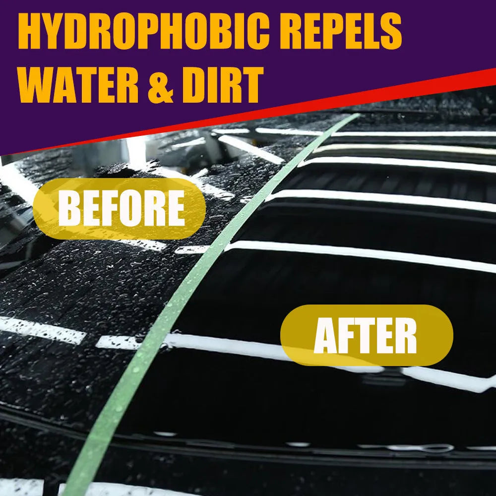 Purple automotive nano coating spray bottle for car paint maintenance