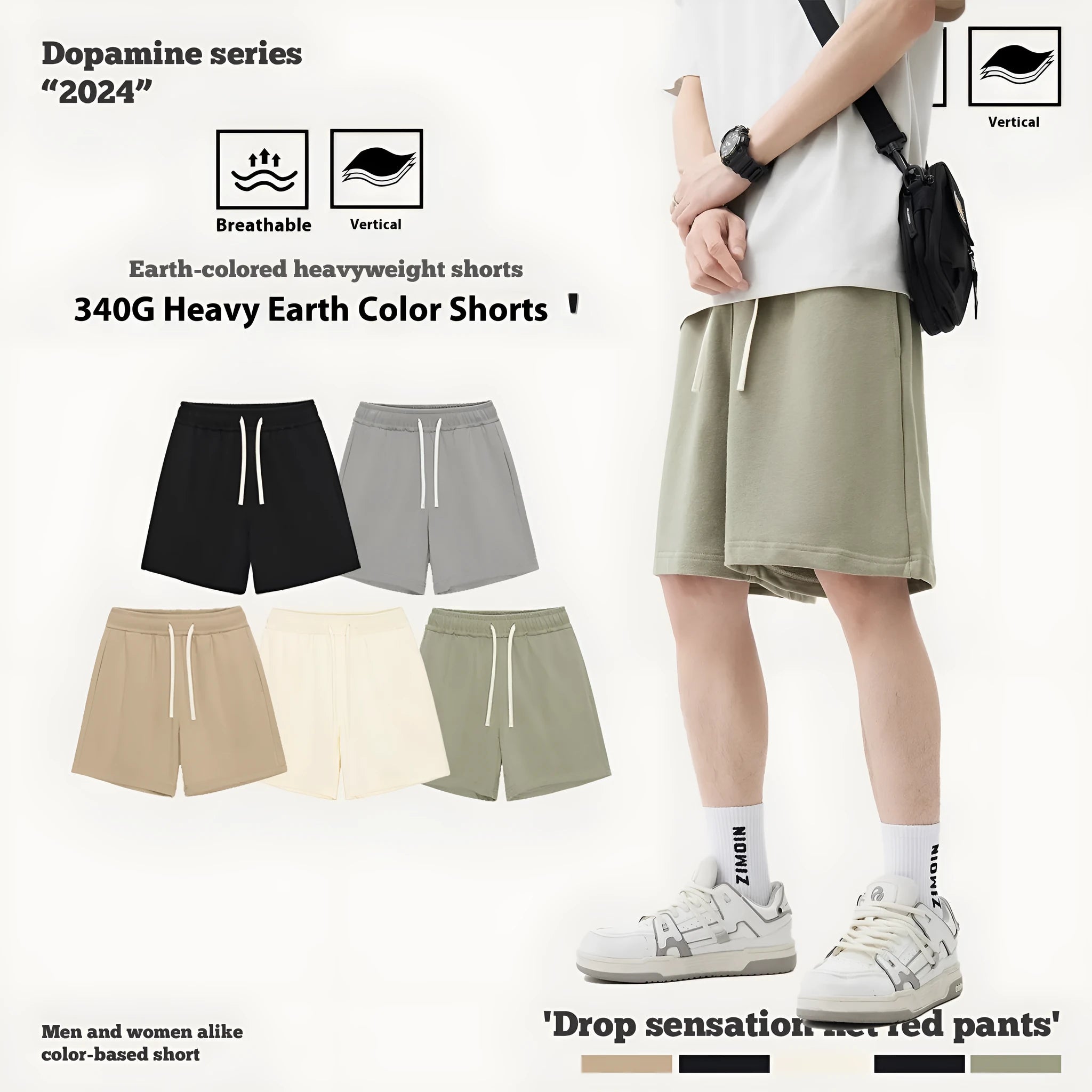 Baby boy and girl wearing loose-fit cotton denim casual shorts in charcoal gray colour