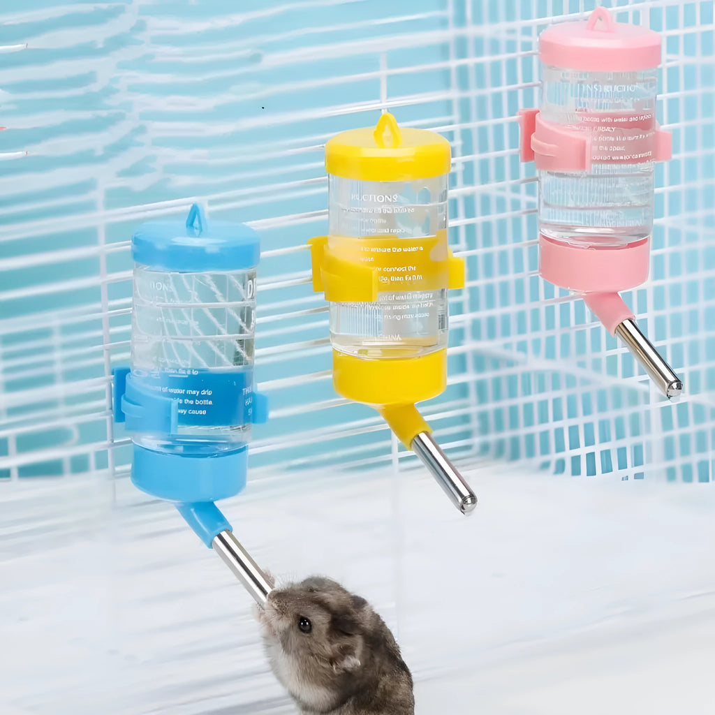 Plastic ball kettle leak-proof water feeder for small pets in assorted colours and sizes.
