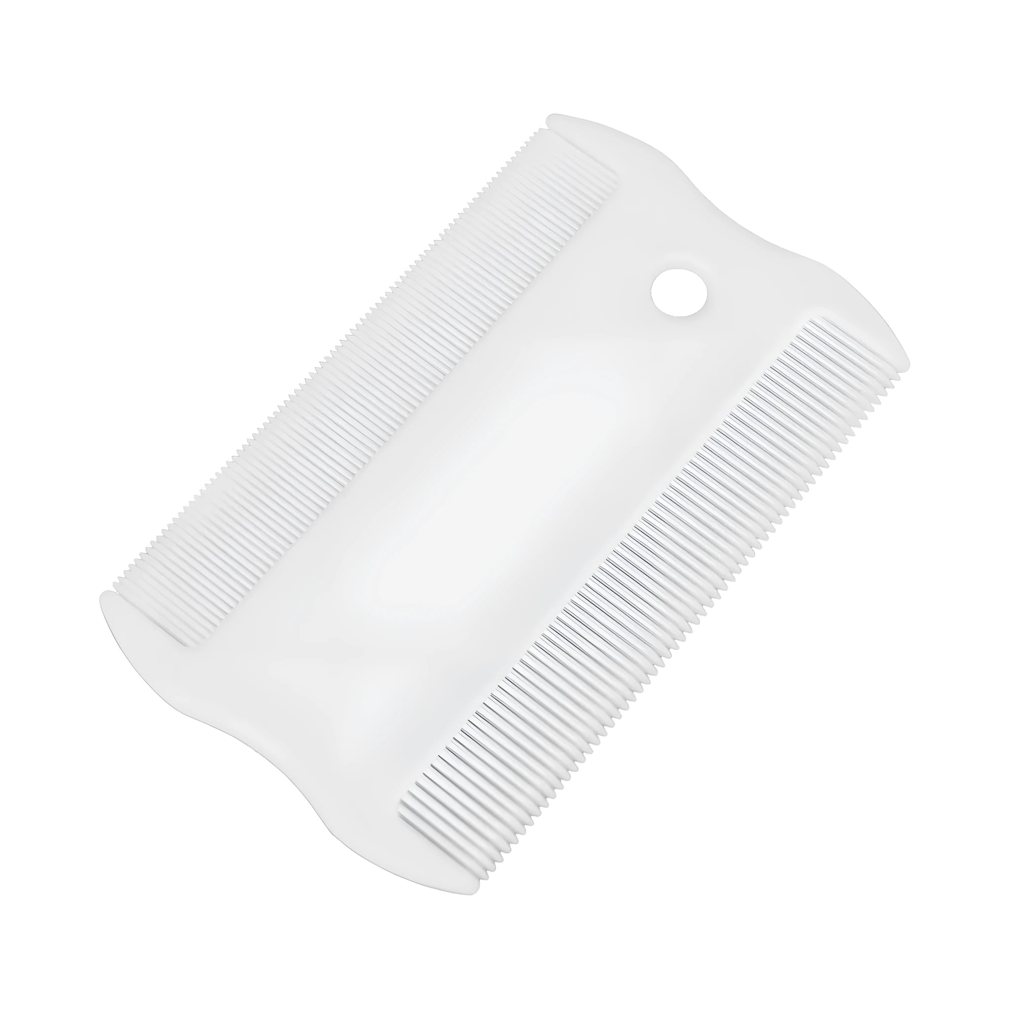 Small plastic pet flea comb with double-sided dense teeth for facial grooming and tear stain removal