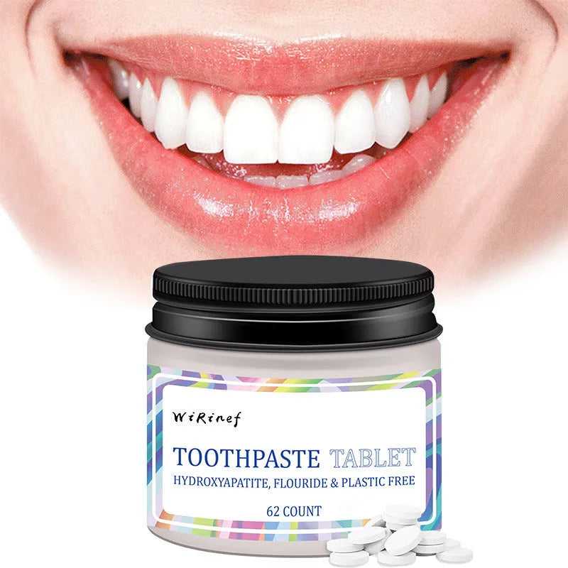 TP19 solid toothpaste tablets 62-piece pack for portable oral hygiene and travel use