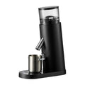 Portable electric coffee grinder and maker with stainless steel body in beige or black