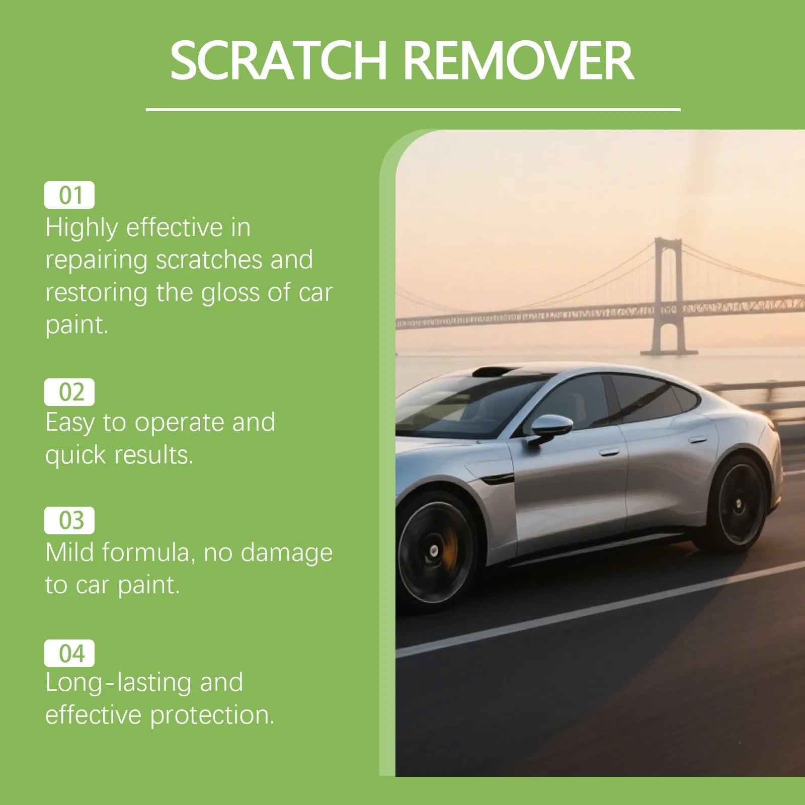 100g car paint scratch recovery cream tube measuring 3.8cm diameter by 16.3cm length